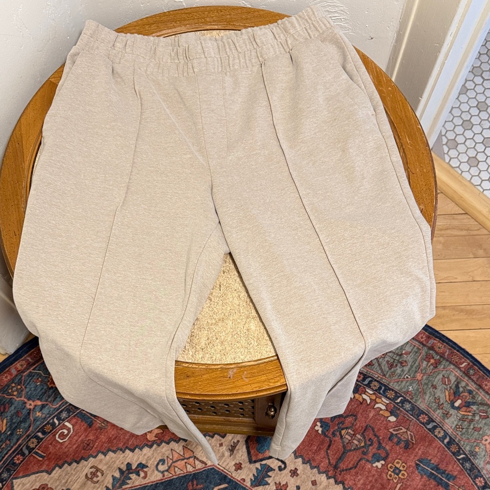 a new day Neutral Beige Elastic Waist Trousers